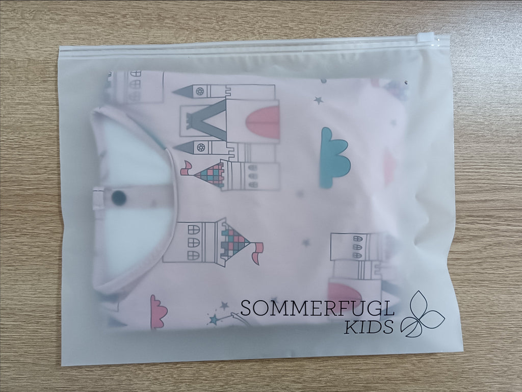 Fairy Castle Waterproof Baby Smock Bib Long Sleeve — cat baby bib showing face and soft texture