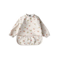 Ear detail baby bib — Grapefruit Groove Waterproof Baby Smock Bib Long Sleeve on white background