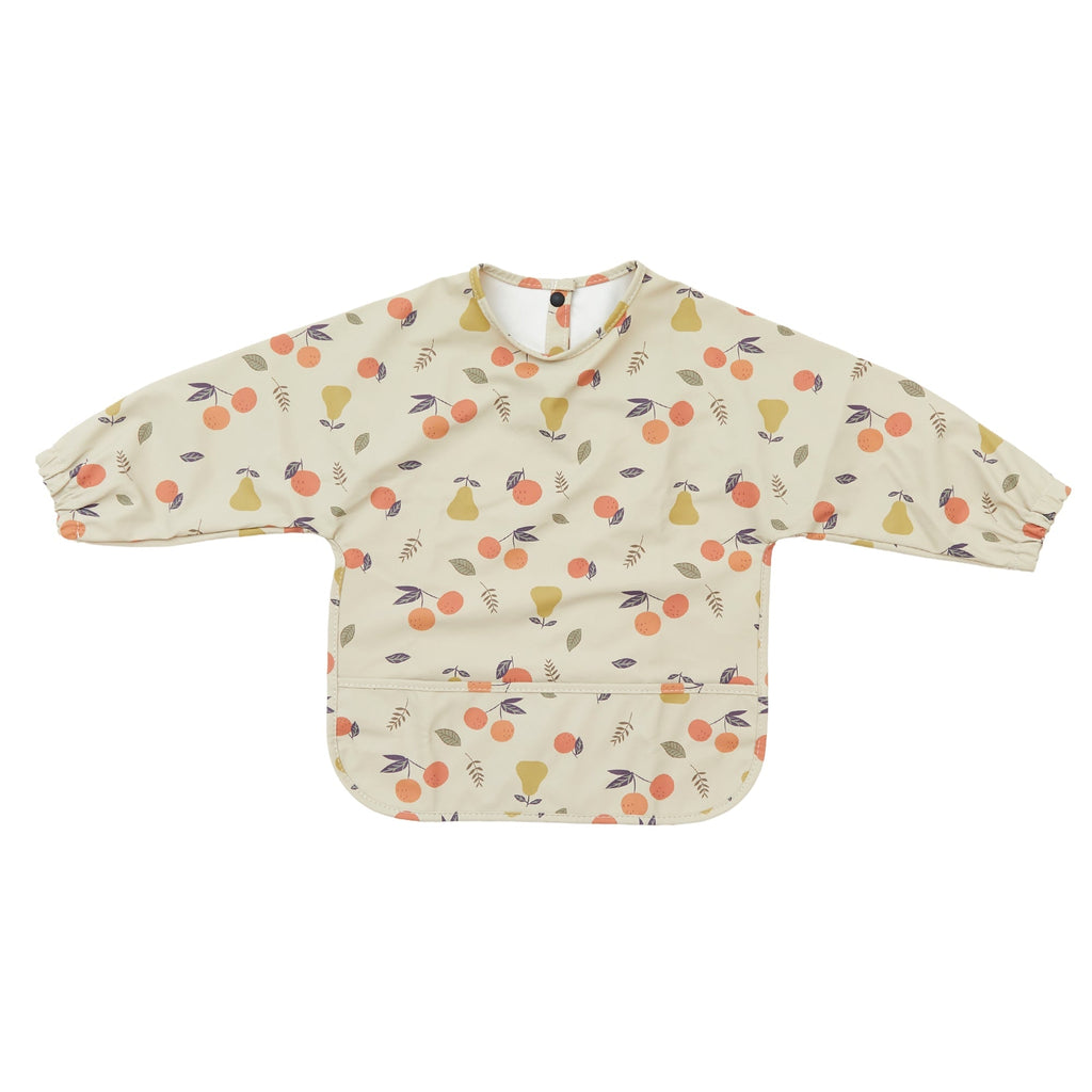Ear detail baby bib — Perfect Pair Waterproof Baby Smock Bib Long Sleeve on white background