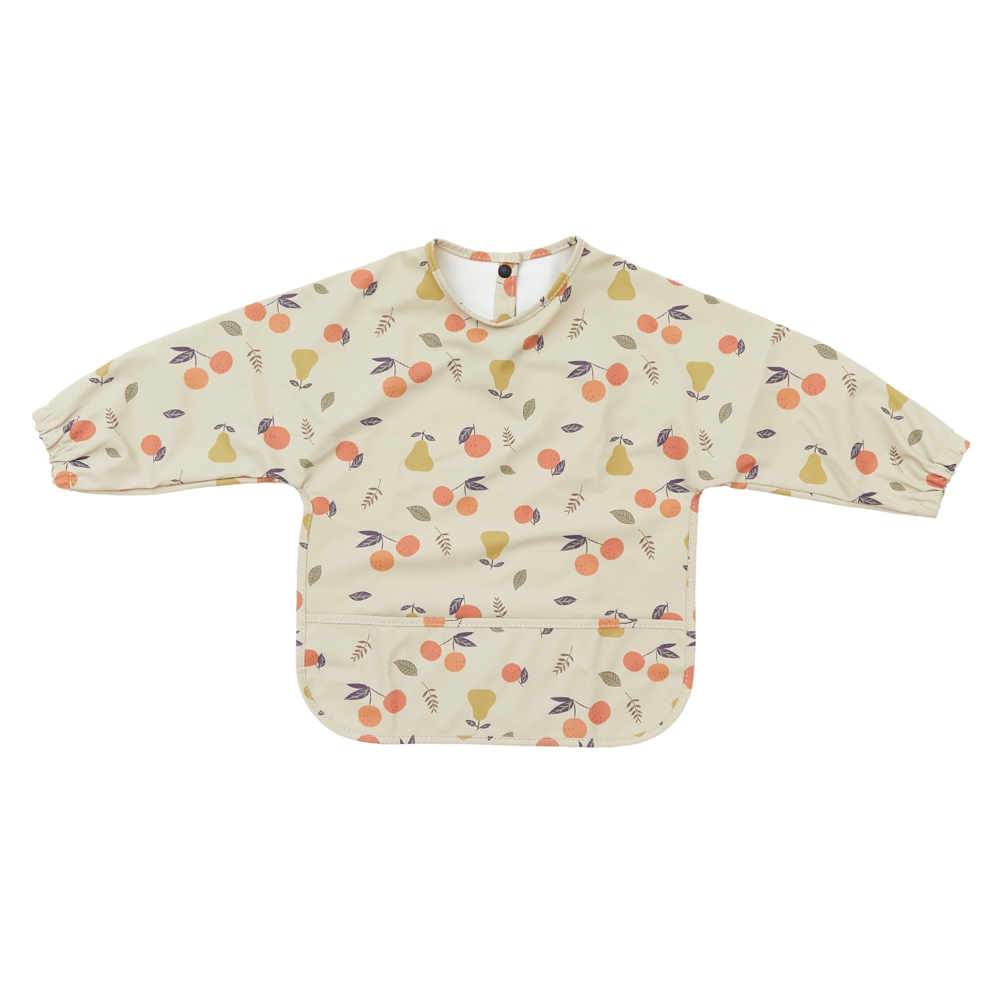 Ear detail baby bib — Perfect Pair Waterproof Baby Smock Bib Long Sleeve on white background