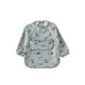 Ear detail baby bib — Prehistoric Playmates Waterproof Baby Smock Bib Long Sleeve on white background