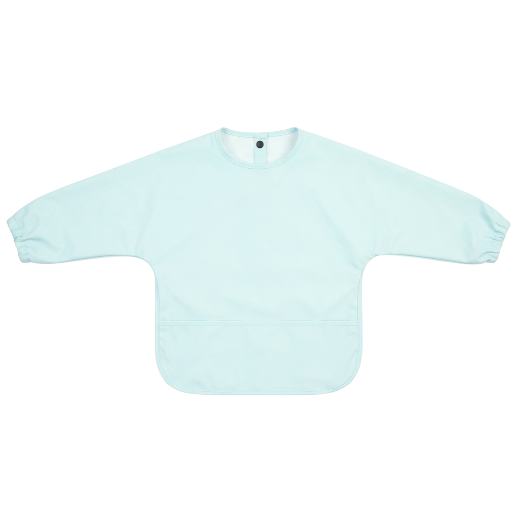 Seafoam Mint Premium Waterproof Baby Smock Bib Long Sleeve