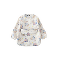 Ear detail baby bib — Teacup Tales Waterproof Baby Smock Bib Long Sleeve on white background