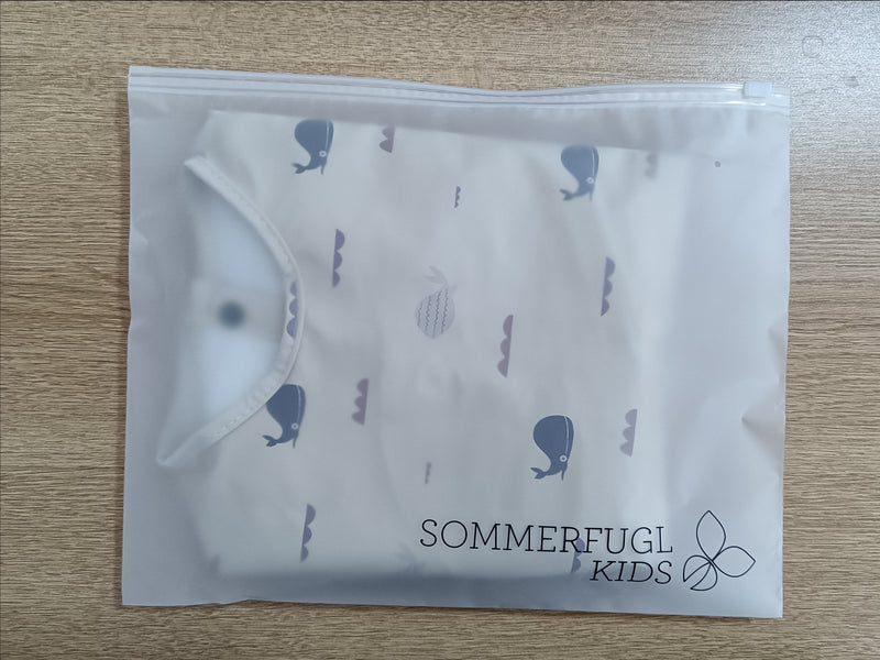 Waterproof Long Sleeve Baby Smock Bib in Whale Watcher