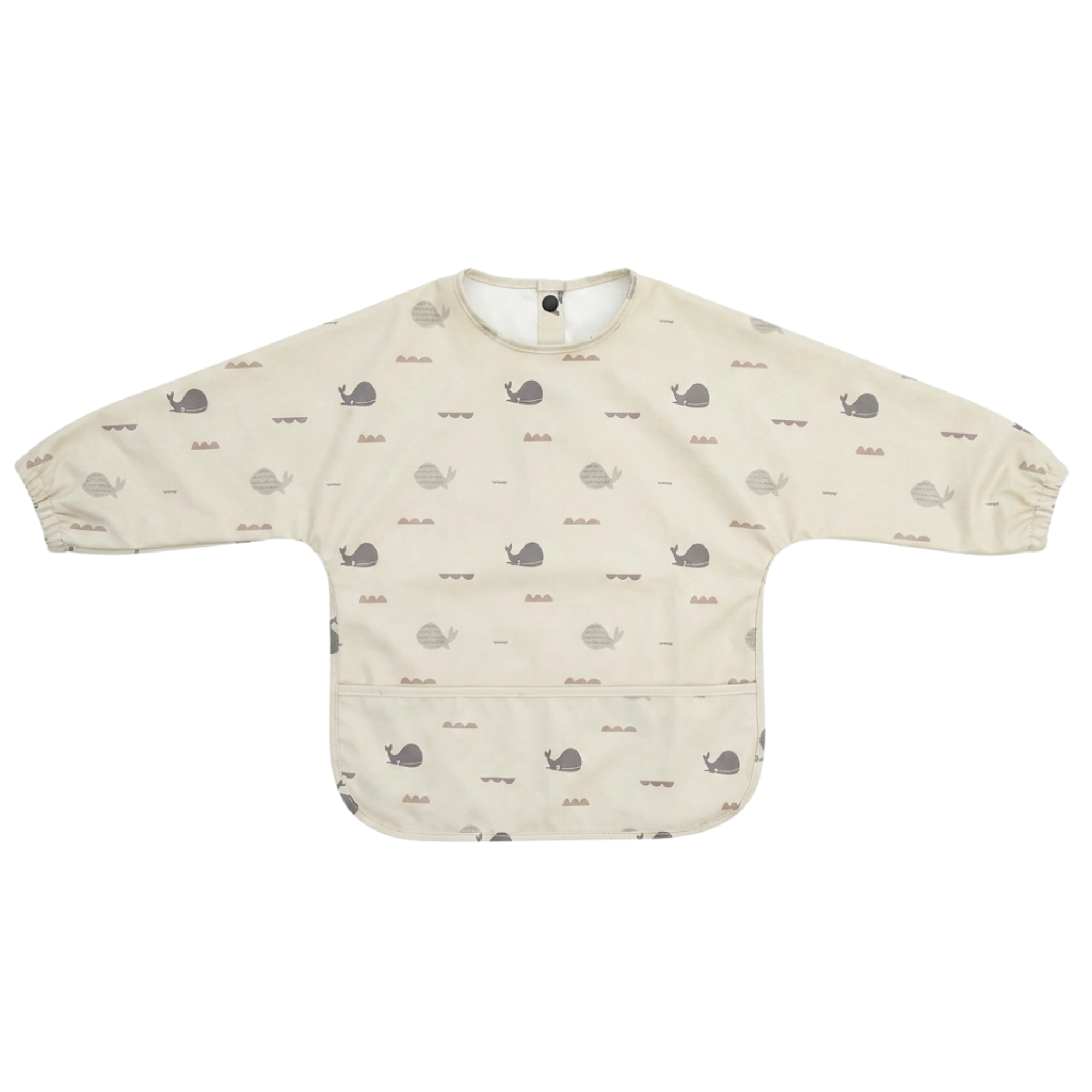 Whale Watcher Waterproof Baby Smock Bib Long Sleeve