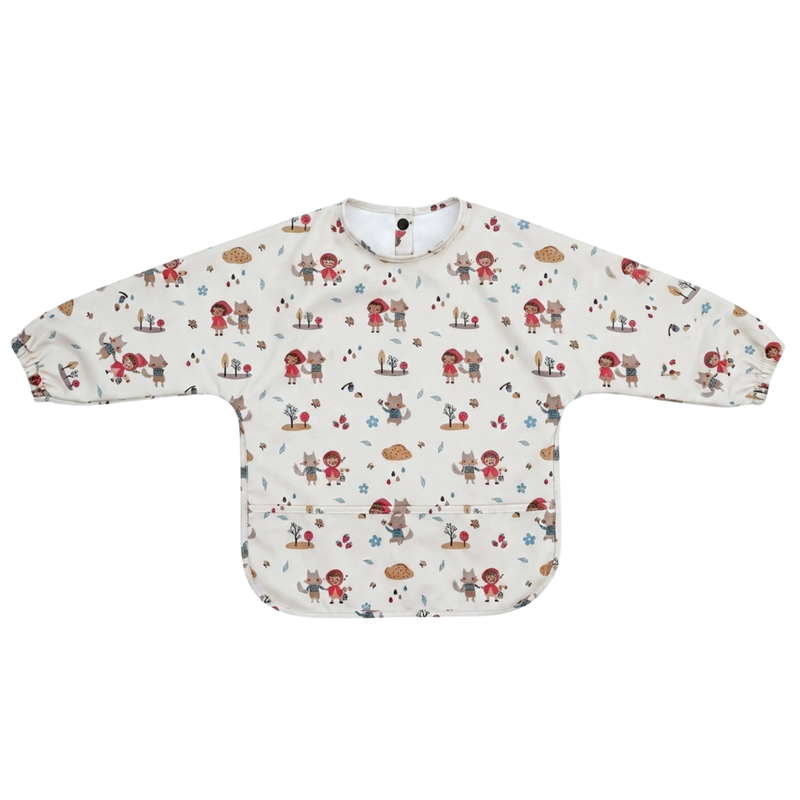 Premium Waterproof Baby Smock Bib Long Sleeve in What Big Ears You Have