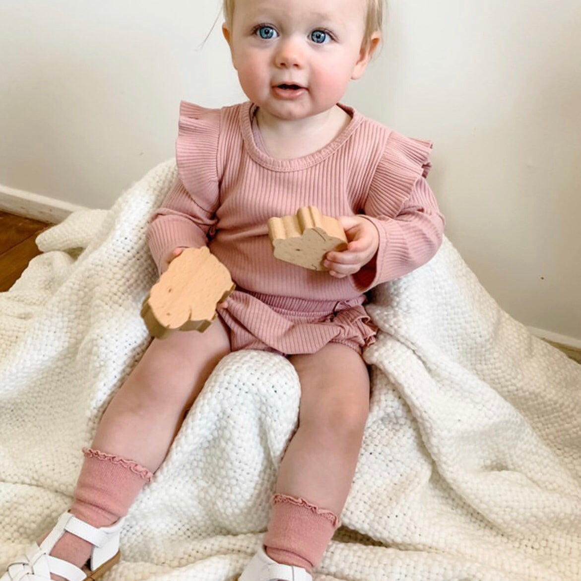 White Leather Baby Sandal — baby sandals product styling