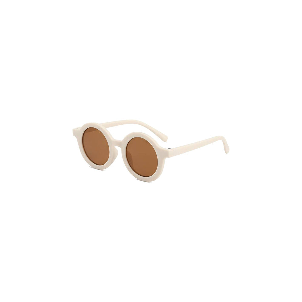 Ava round baby sunglasses in ivory