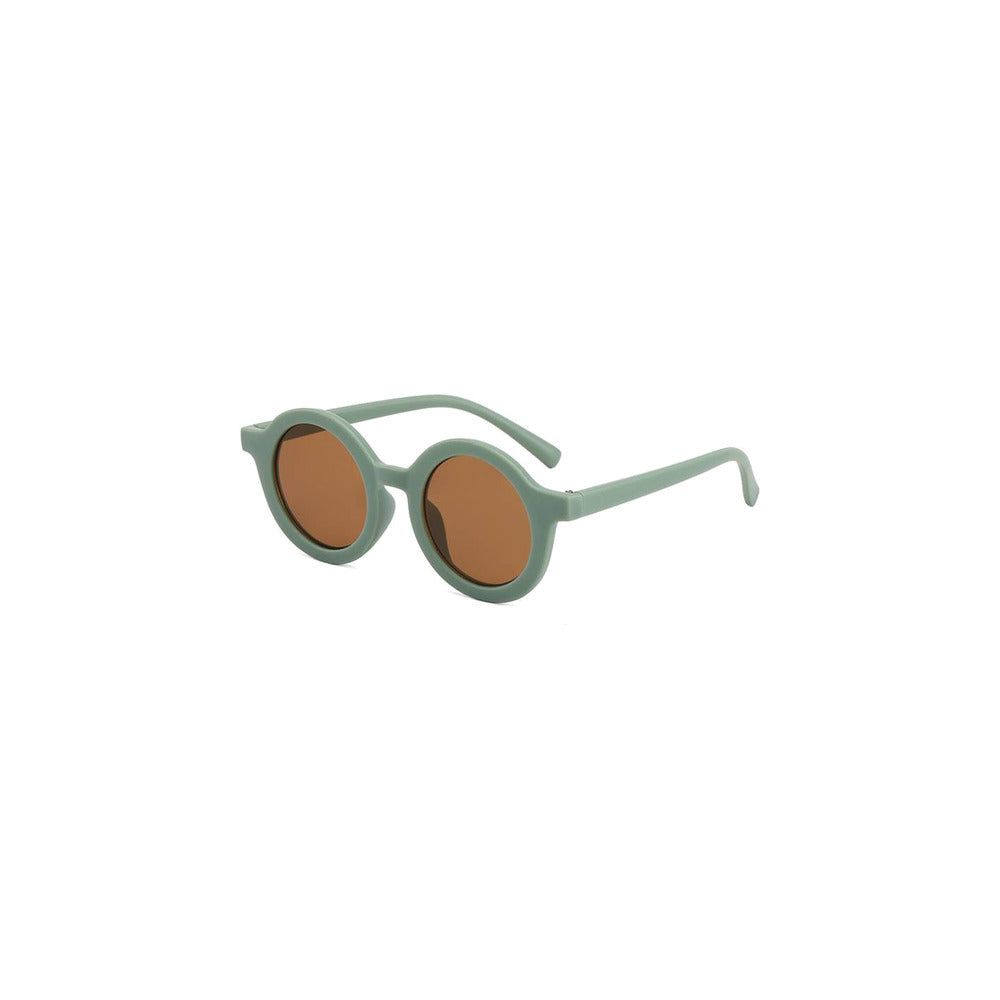 Ava round baby sunglasses in sage