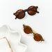 Matte Ivory Ava Baby Sunglasses - Sommerfugl Kids