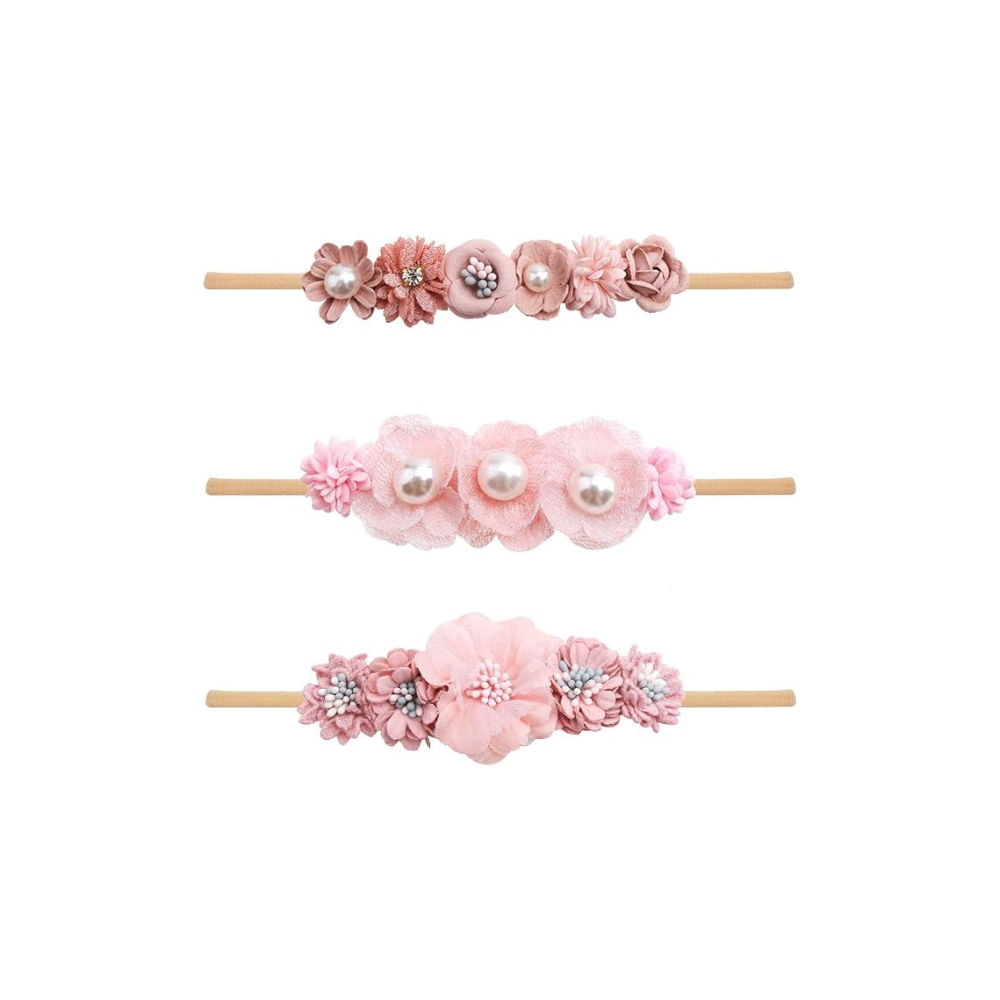 3 Piece Lark Floral Baby Headband