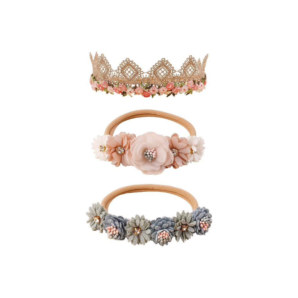 Floral Baby Headband 3 Pack