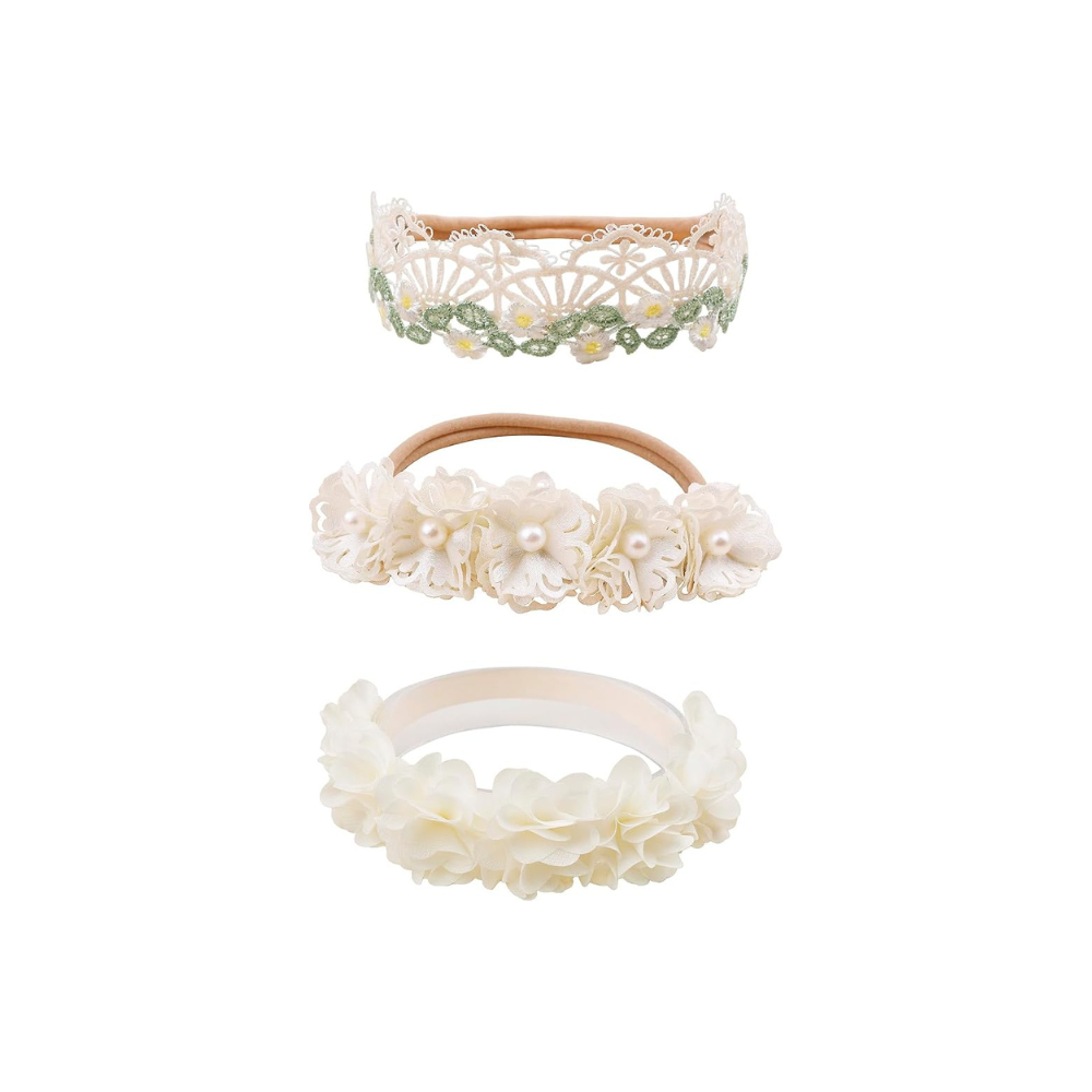 3 Piece Lark Floral Baby Headband