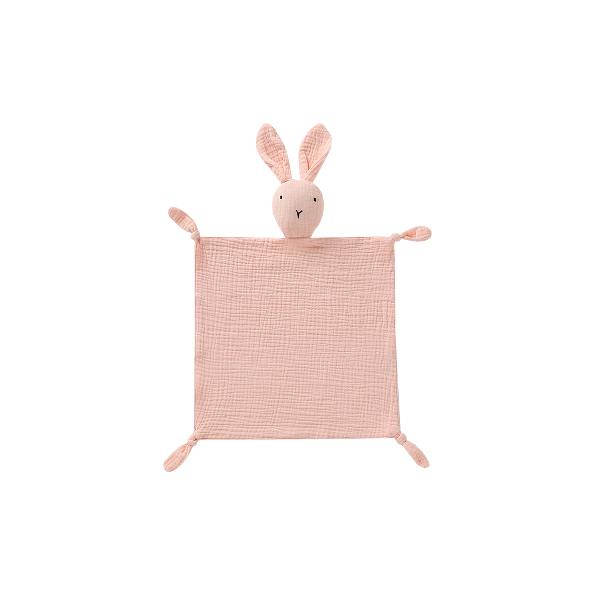 Benni bunny cotton baby comforter in blush