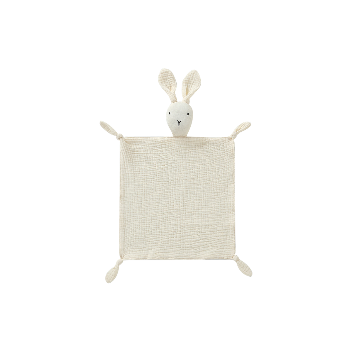 Benni bunny cotton baby comforter in ivory