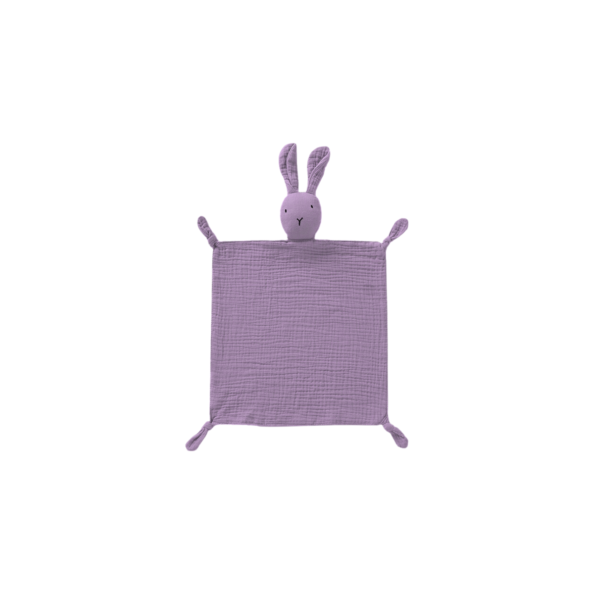 Benni bunny cotton baby comforter in mauve