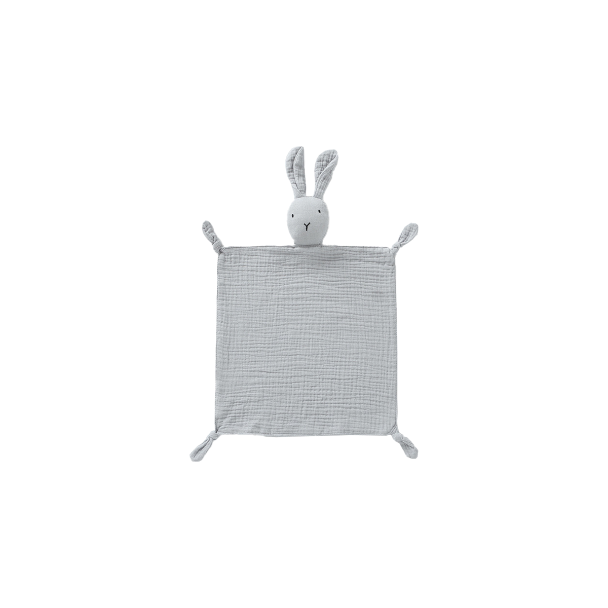 Benni bunny cotton baby comforter in pale grey