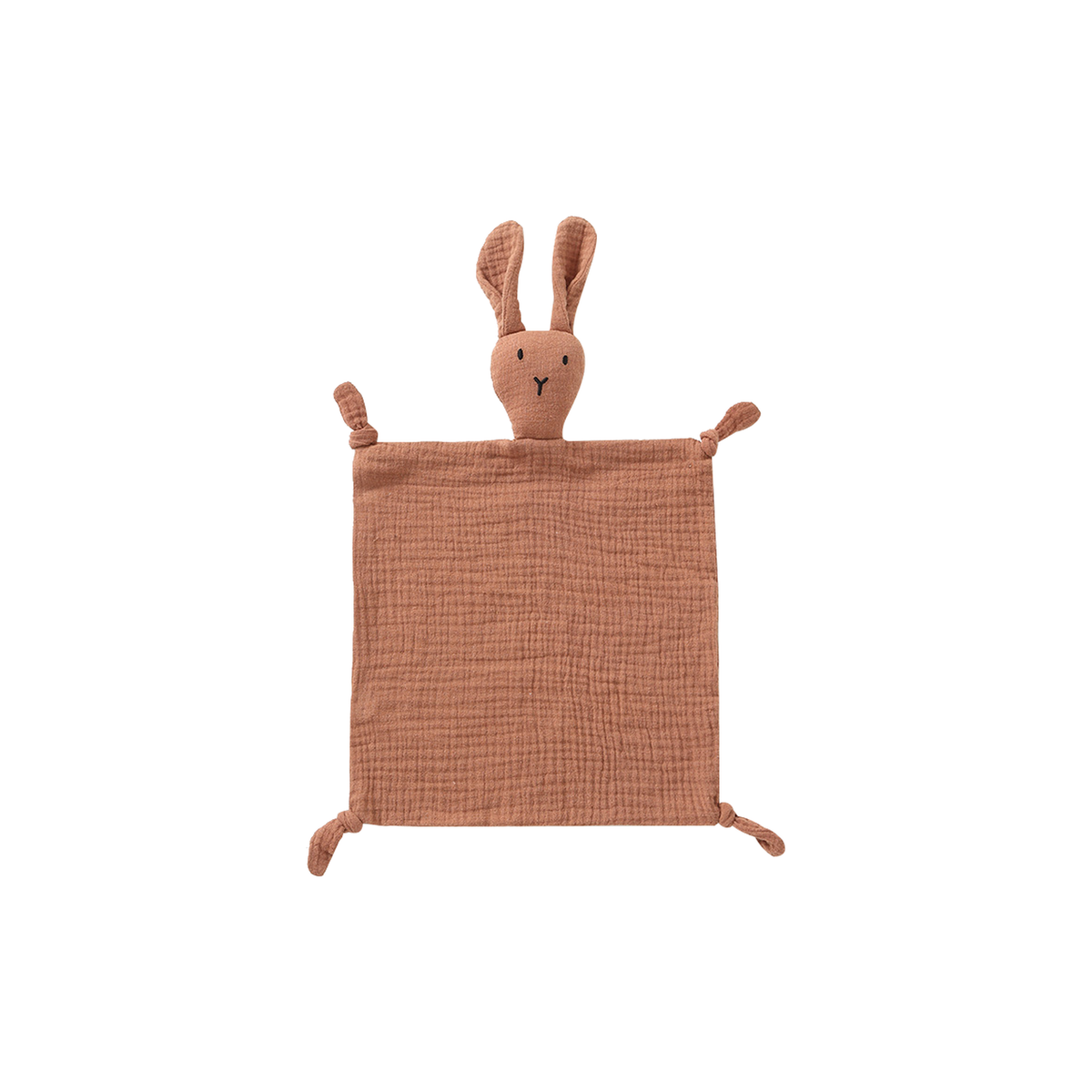 Benni bunny cotton baby comforter in sienna