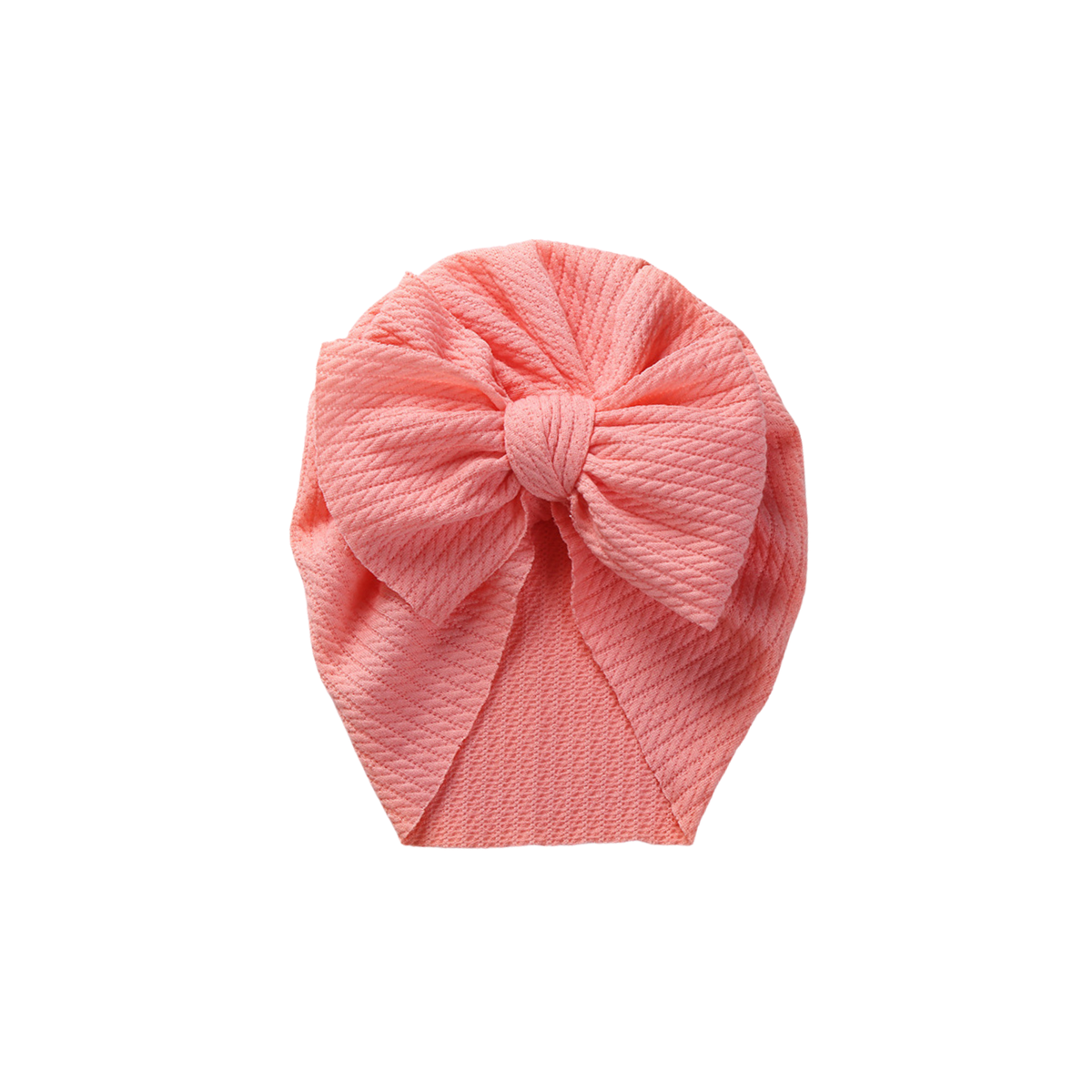 Billie bow baby turban in flamingo