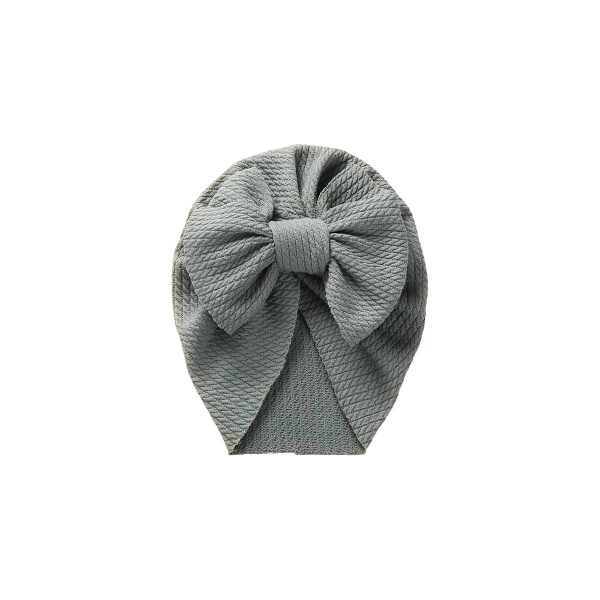Billie bow baby turban in grey