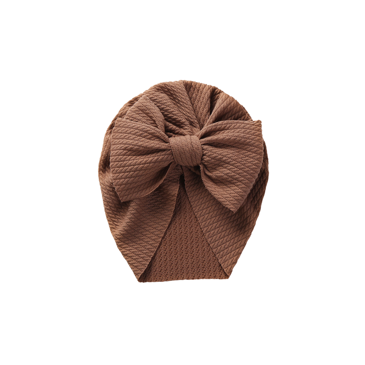 Billie bow baby turban in sienna