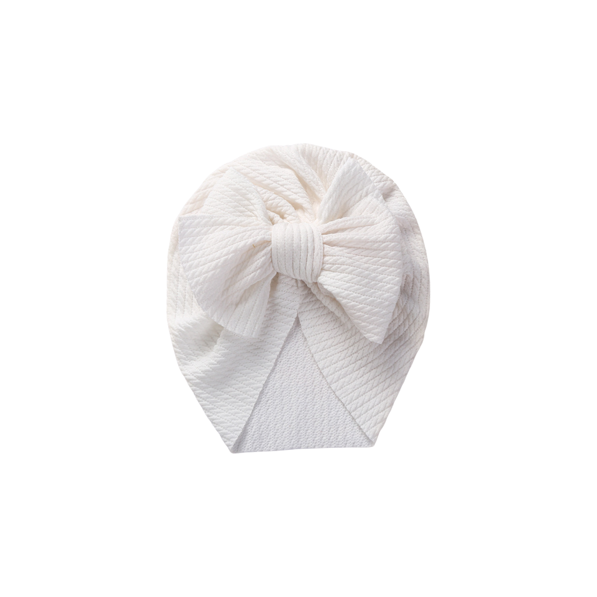 Billie bow baby turban in white