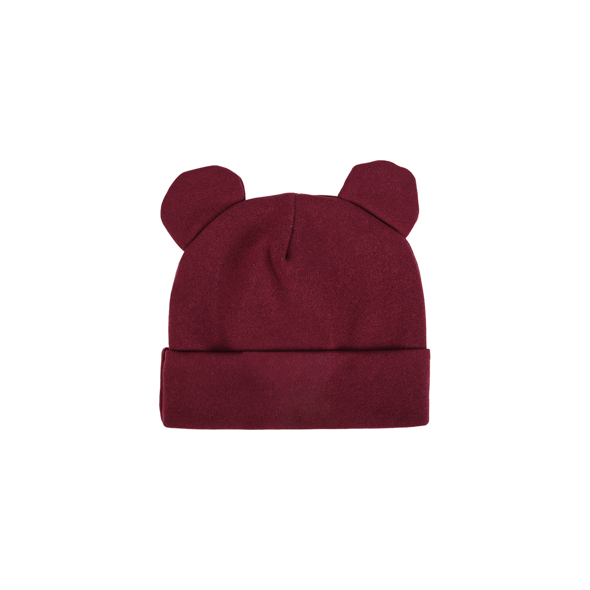 Bjorn bear ear baby beanie in magenta