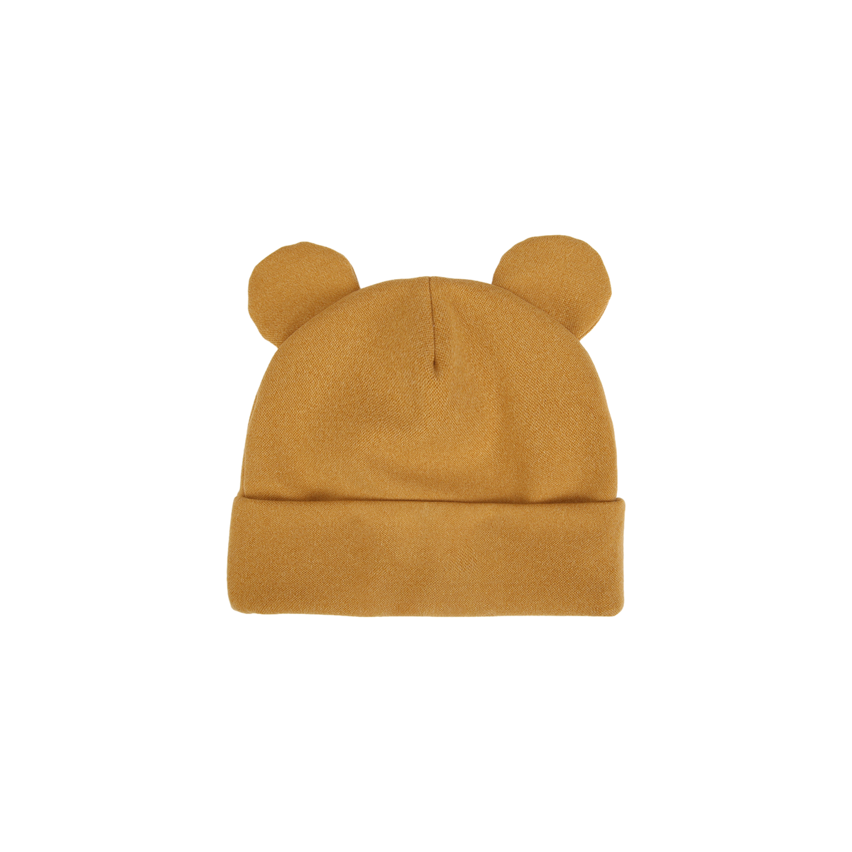 Bjorn bear ear baby beanie in mustard