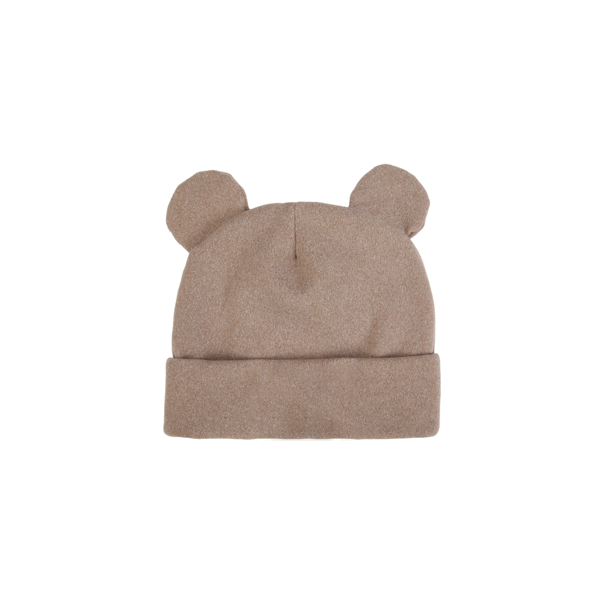 Bjorn bear ear baby beanie in taupe