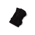 Jet black double bow baby headband by Sommerfugl Kids
