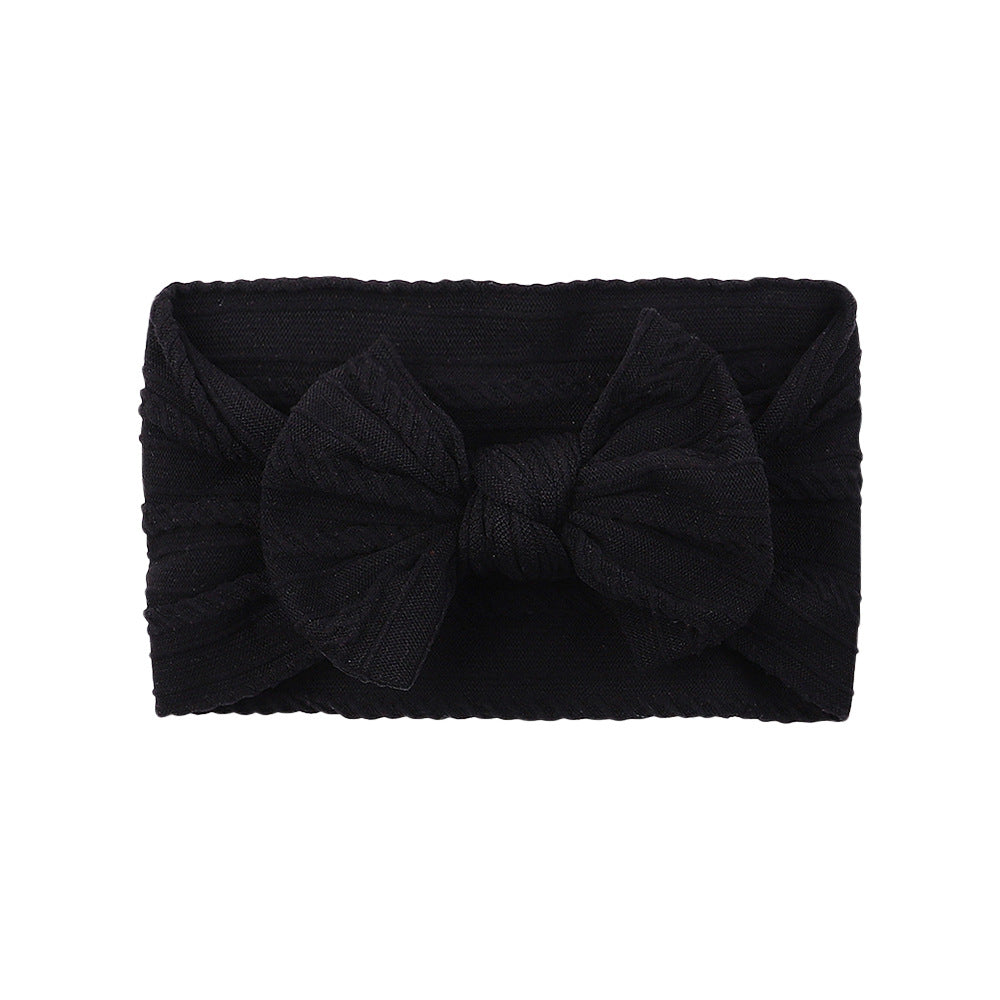 Bowie Bow Single Cable Knit Headband in 38 Colours