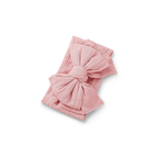 Blush pink double bow baby headband by Sommerfugl Kids