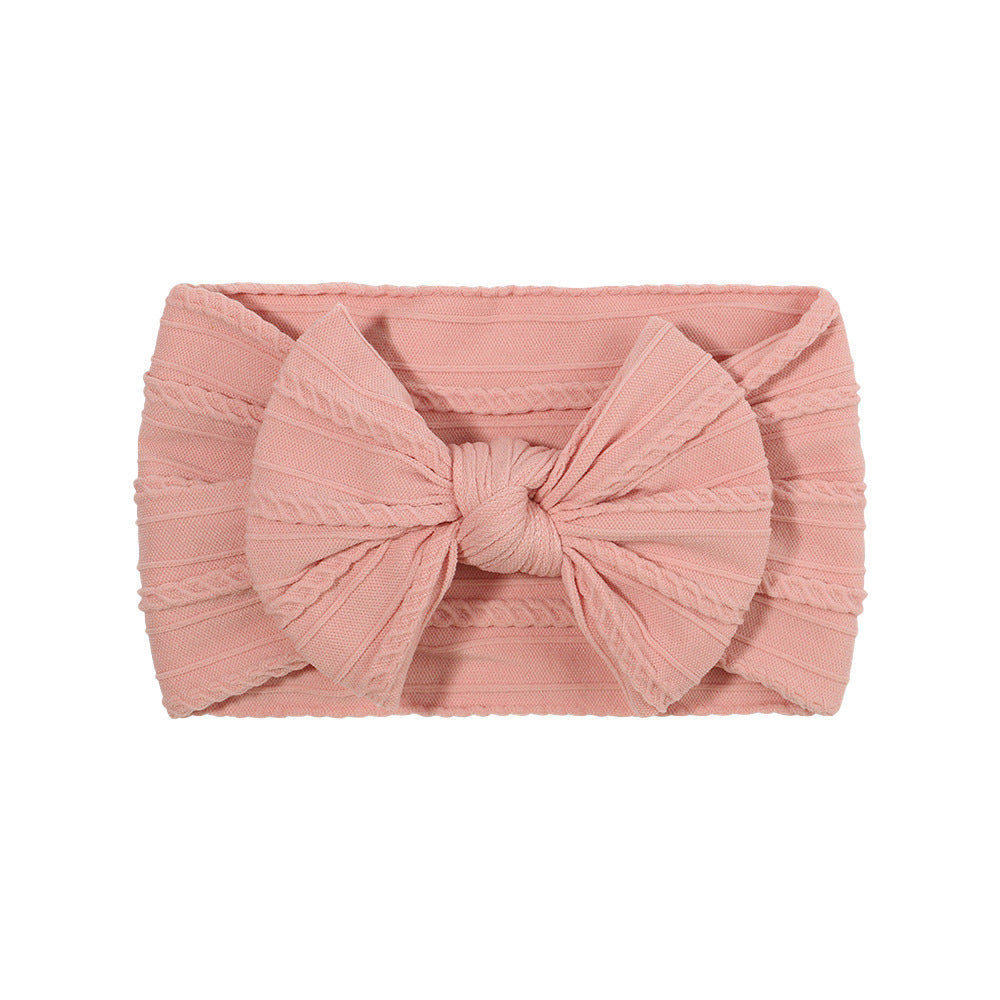 Bowie Bow Single Cable Knit Headband in 38 Colours