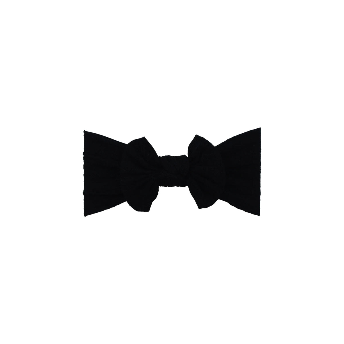 Bowie single bow cable knit baby headband in black