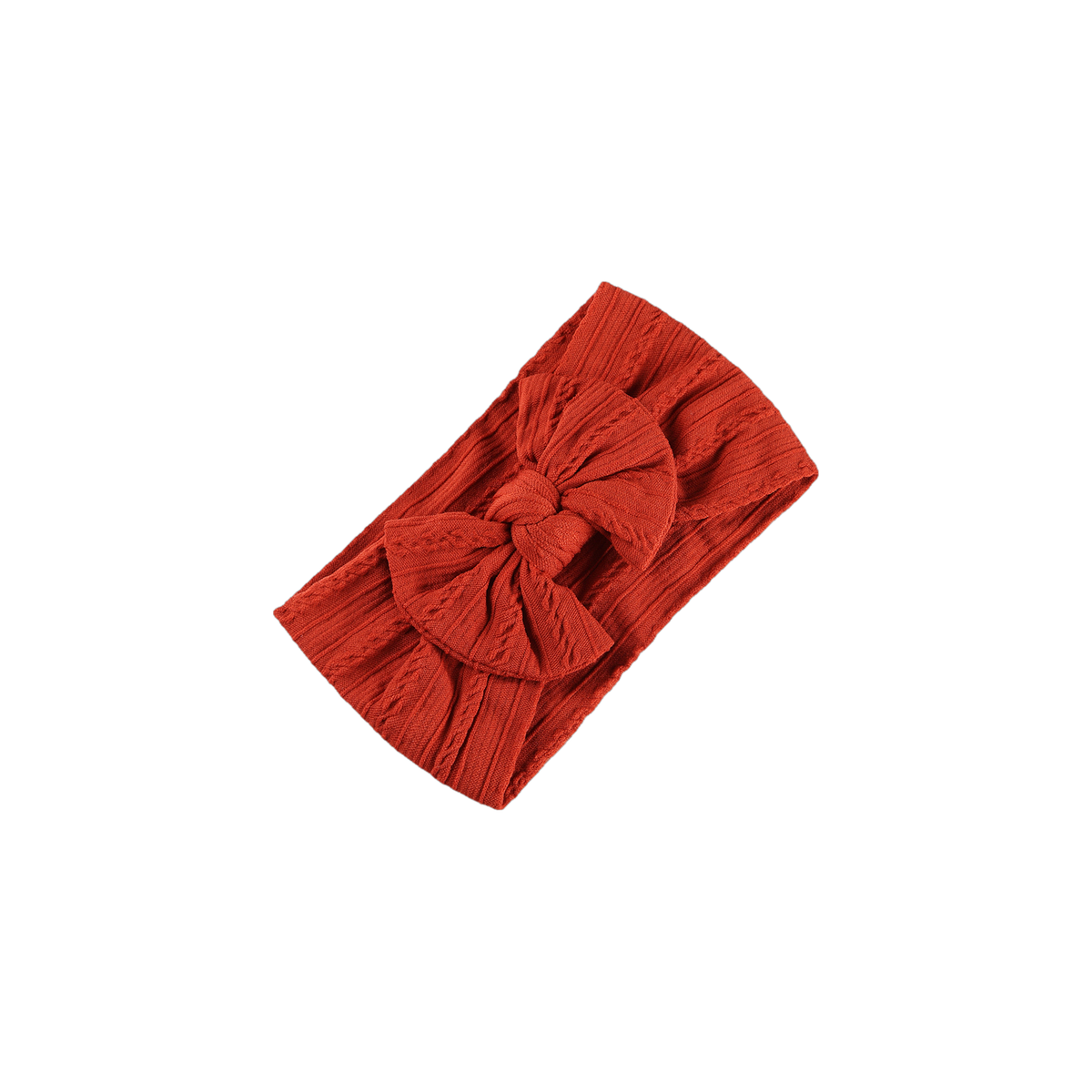 Bowie single bow cable knit baby headband in rouge