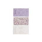 Set 13 cable knit single bow baby headband 3-piece set on white background