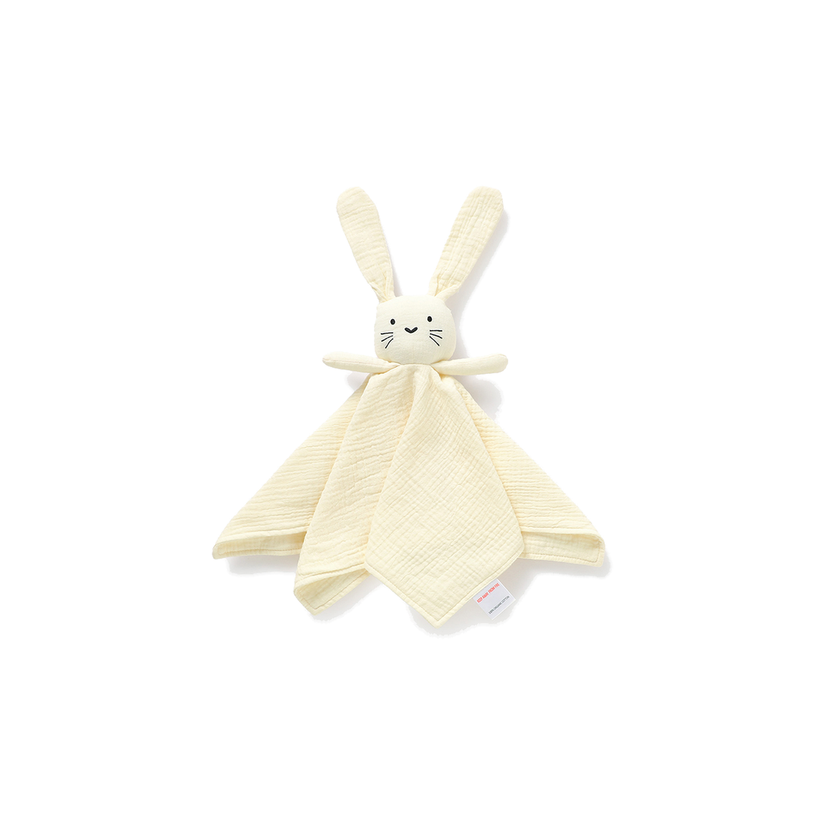 Bunty bunny cotton baby comforter in lemon