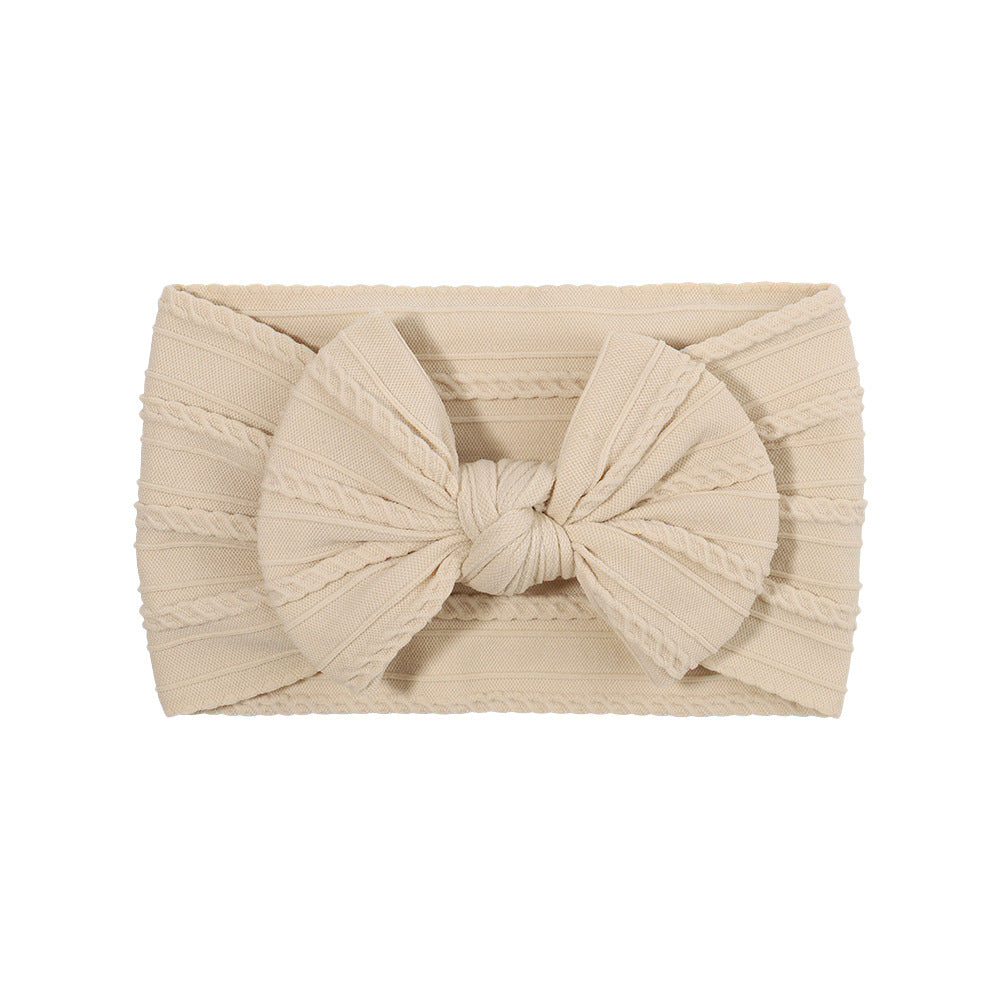 Bowie Bow Single Cable Knit Headband in 38 Colours