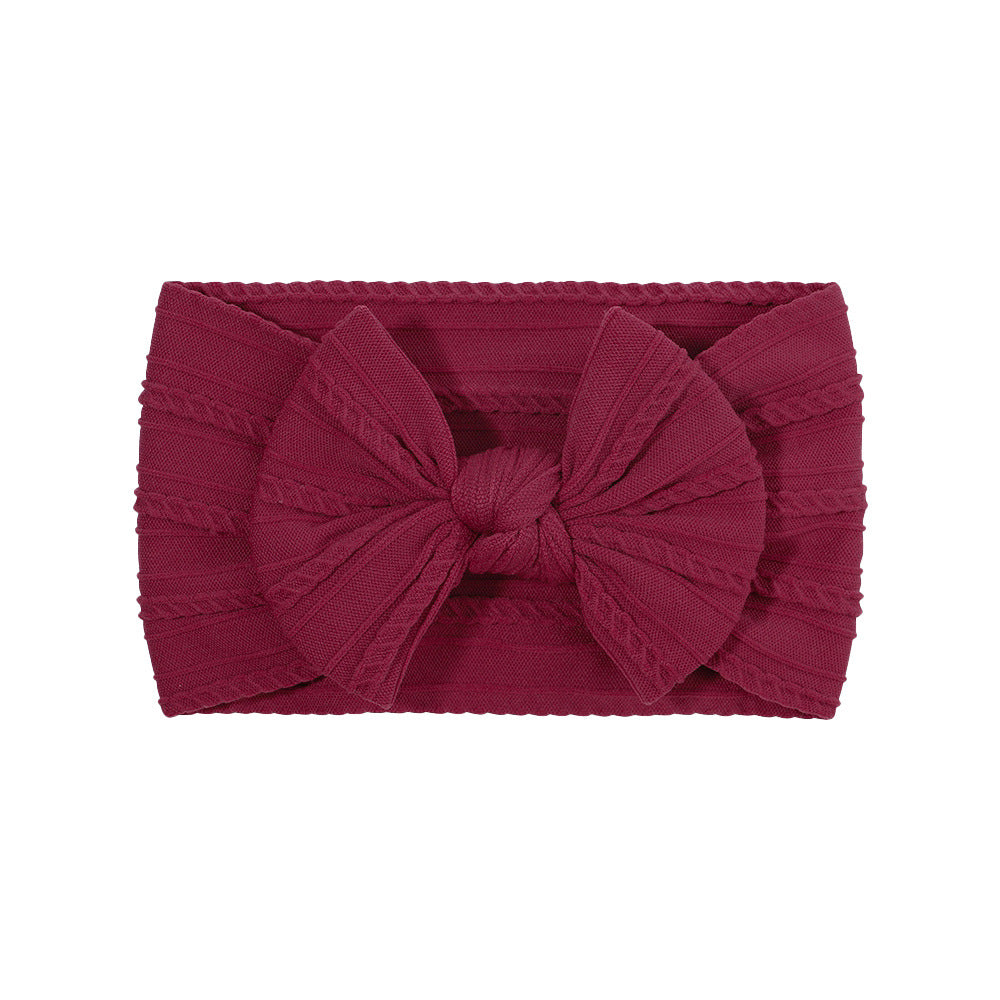 Bowie Bow Single Cable Knit Headband in 38 Colours