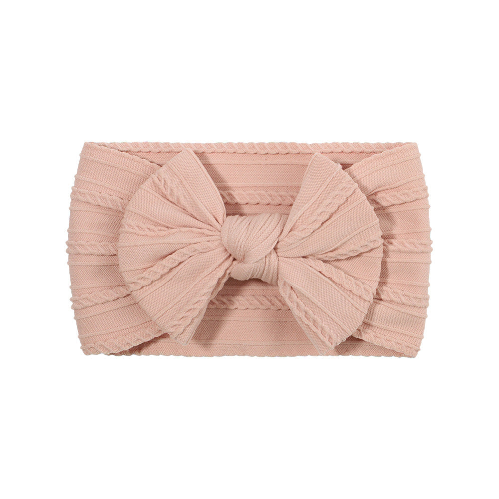Bowie Bow Single Cable Knit Headband in 38 Colours