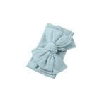 Cruise blue double bow baby headband by Sommerfugl Kids