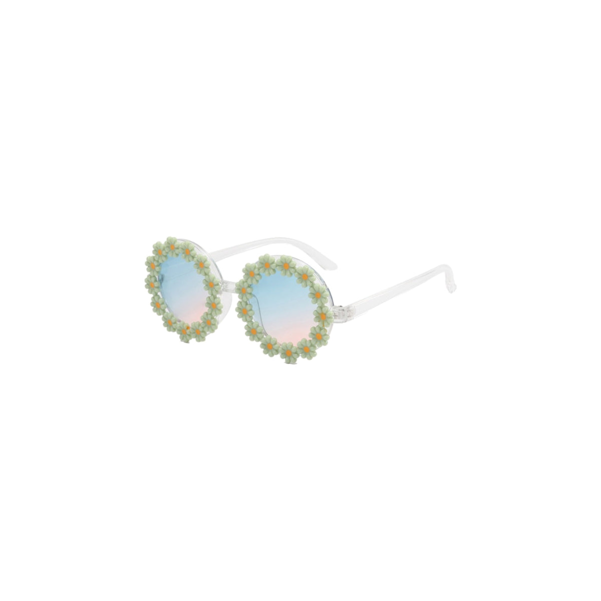 Daisy flower baby sunglasses in lime