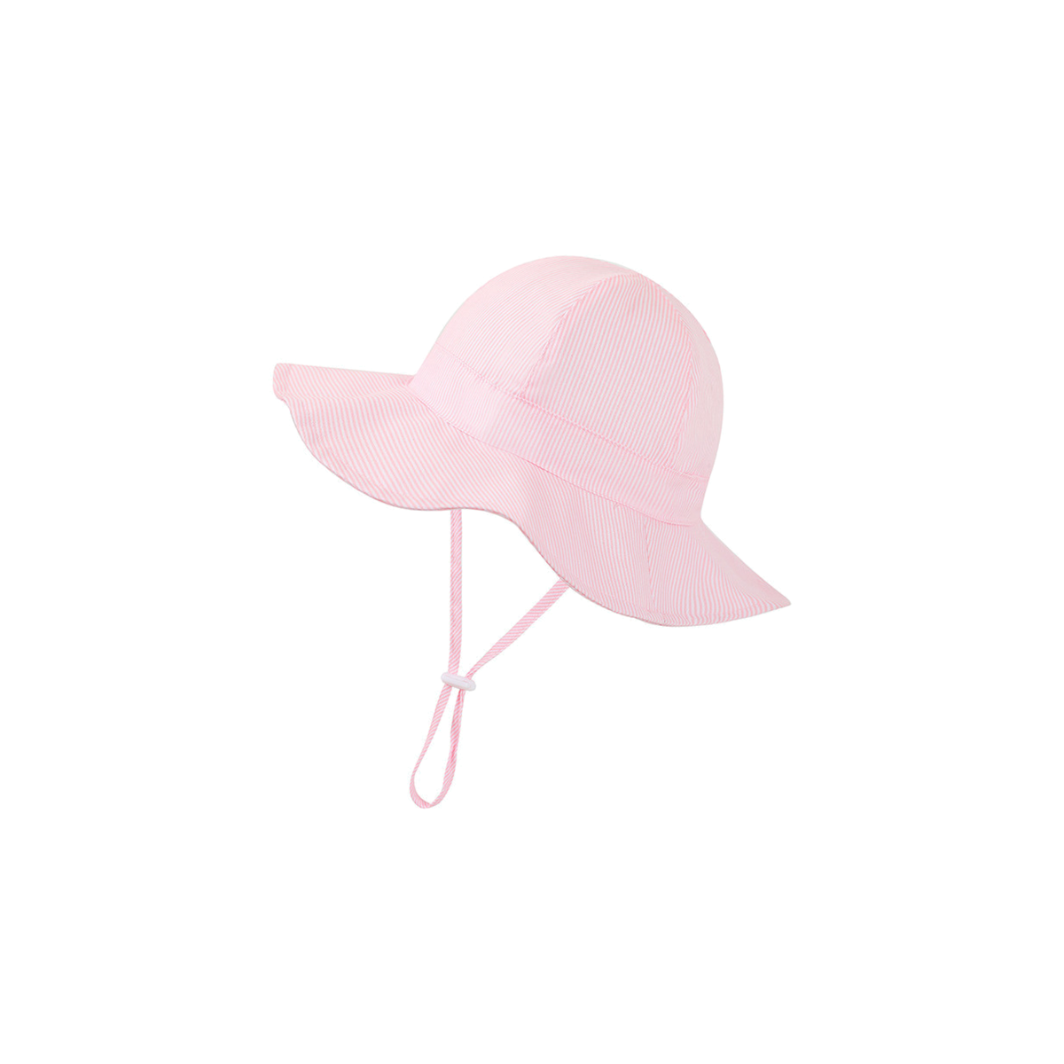 Daphne wide brim baby sun hat in fairy floss striped