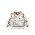 Ear detail baby bib — Dinosaur Friends Waterproof Baby Smock Bib Long Sleeve on white background