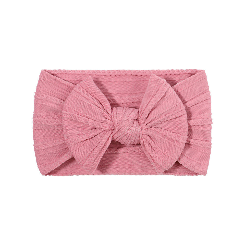Bowie Bow Single Cable Knit Headband in 38 Colours