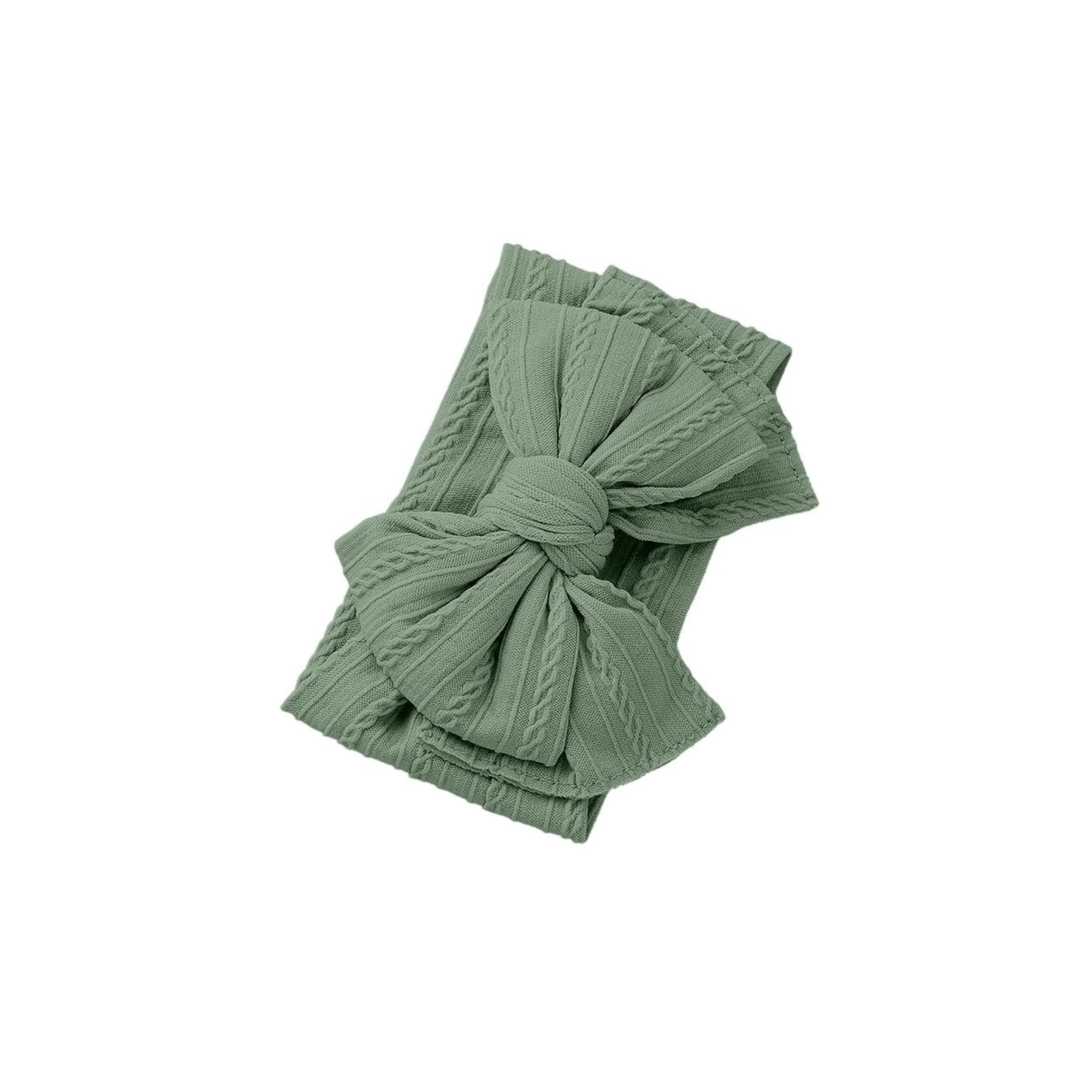 Bowie Cable Knit Double Bow Headband — baby headband gift-ready packaging and presentation