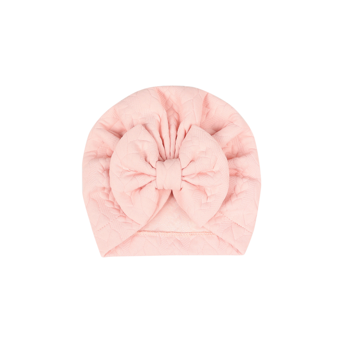 Gigi bow baby turban in fairy floss, pale fairy floss pink