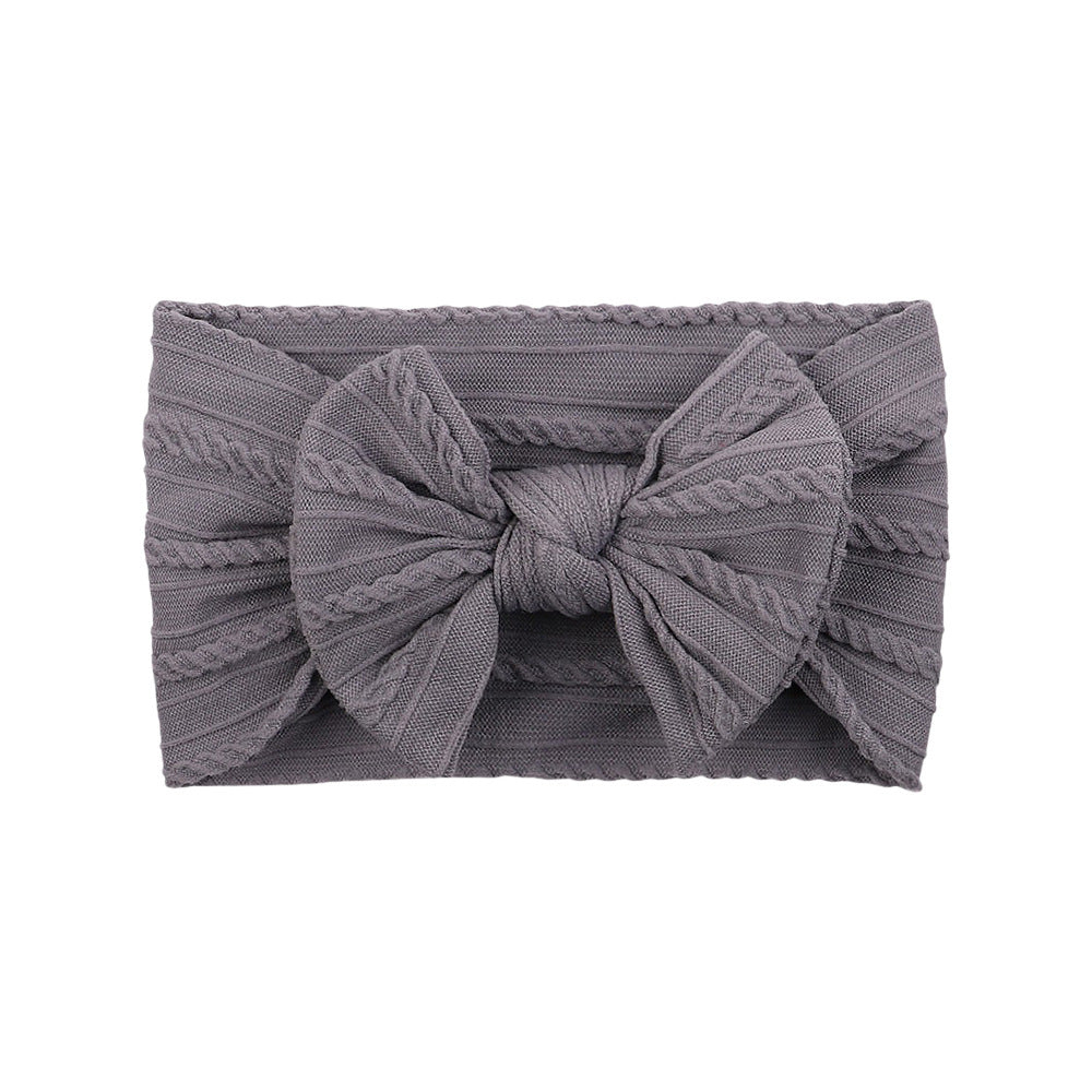 Bowie Bow Single Cable Knit Headband in 38 Colours
