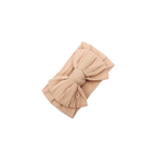 Latte double bow baby headband by Sommerfugl Kids