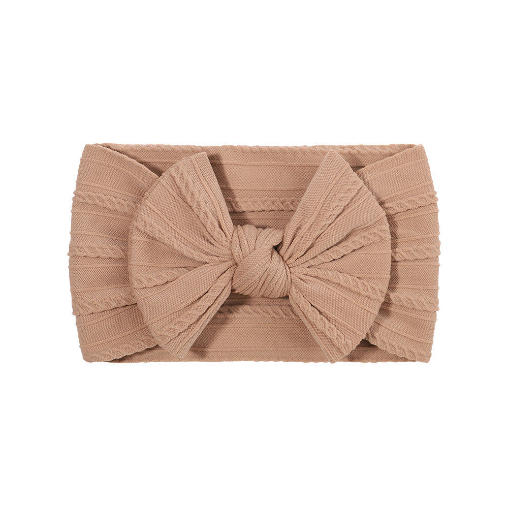 Bowie Bow Single Cable Knit Headband in 38 Colours